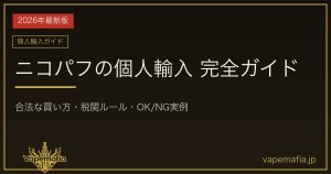 ニコパフの個人輸入 完全ガイド|合法な買い方・税関ルール・OK/NG実例【2026年最新】